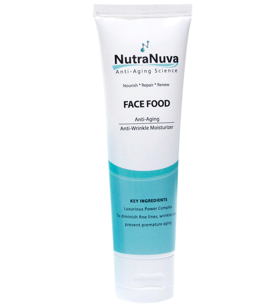 FACE FOOD Anti-Aging Anti-Wrinkle Moisturizer - For Smoother Younger-Looking Skin, VEGAN Formula - 2 oz