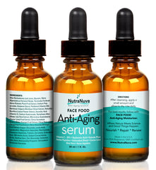 FACE FOOD Anti-Aging Serum Complex with 20% C that Visibly Reduces Fine Lines and Wrinkles, VEGAN Formula - 1 oz. - FREE SHIPPING on Orders of $40