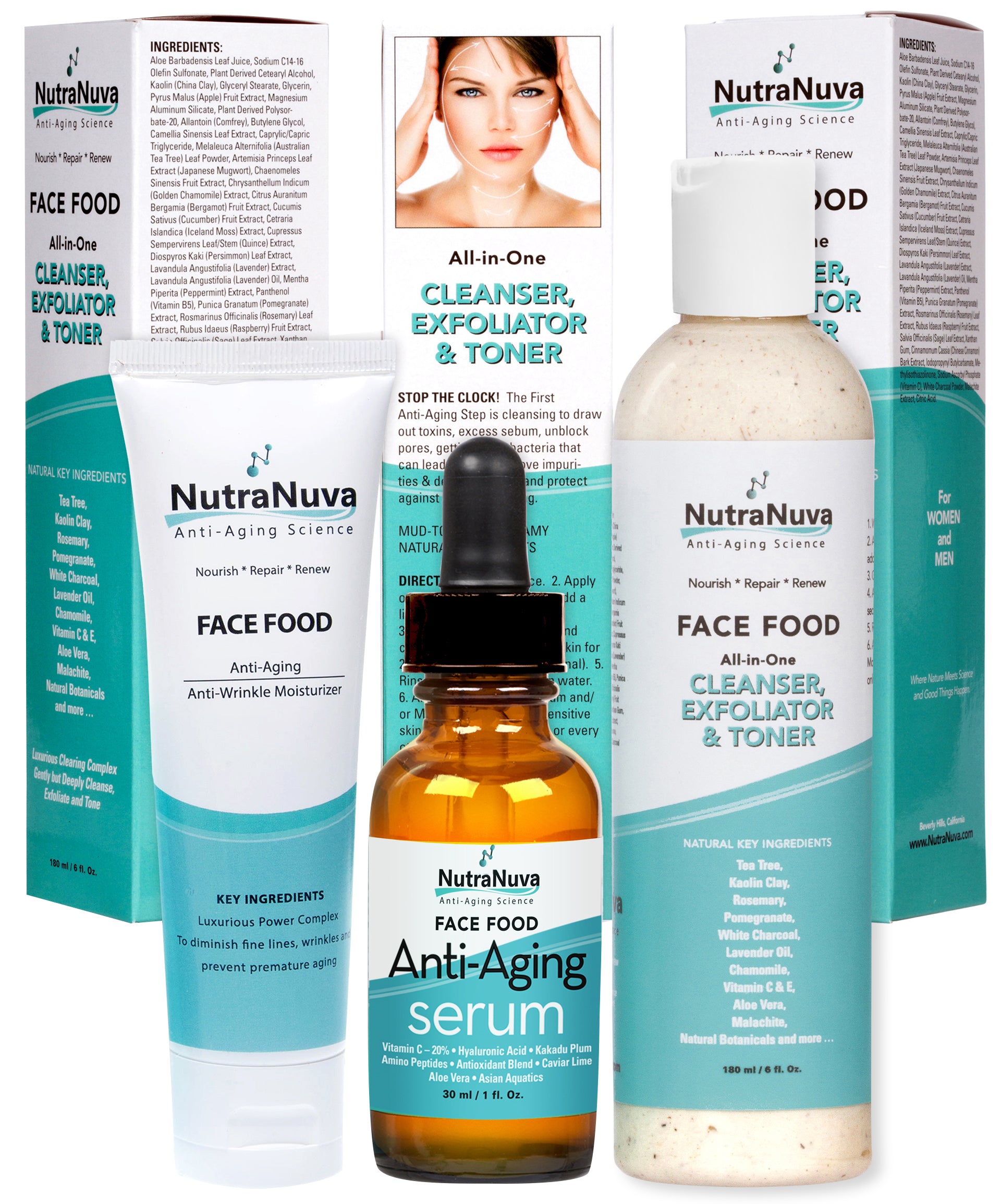 SOLD OUT  -  Stop-the-Clock! Kit contains 3 Items to Help Prevent Premature Aging and Stop the Clock with 100% VEGAN Formulas - FREE SHIPPING - SOLD OUT