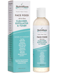 FACE FOOD Cleanser, Exfoliator & Toner All-in-One for Brighter, Smoother, More Radiant Skin, VEGAN Formula - 6 oz. FREE SHIPPING on Orders of only $40